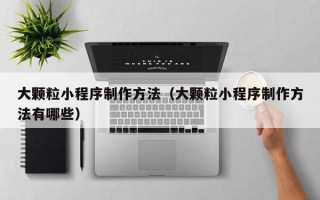梨树县大颗粒小程序制作方法（大颗粒小程序制作方法有哪些）